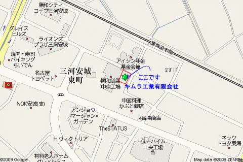 キムラ工業(有)所在地地図